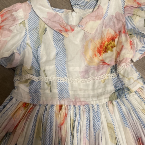 FLORAL PRINT COTTON MINI DRESS - Picture 9 of 14